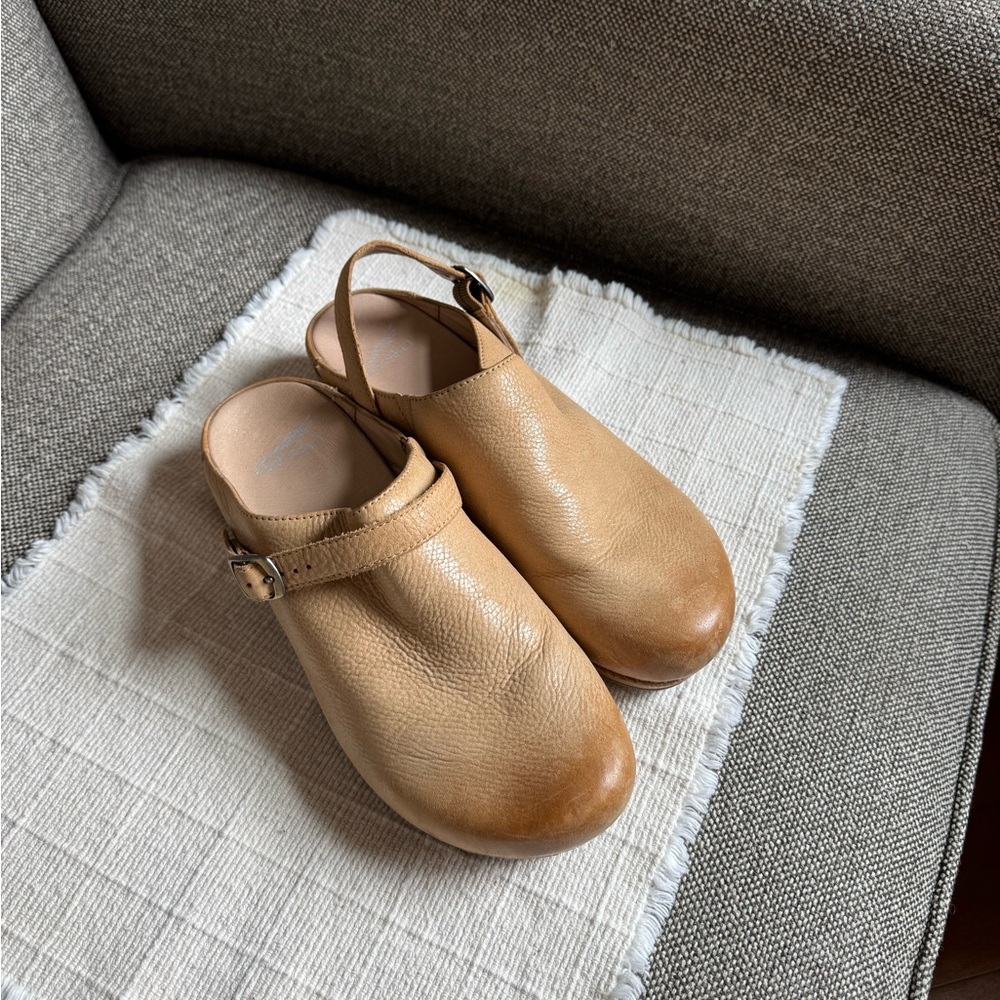 Dansko Tan Leather Mules